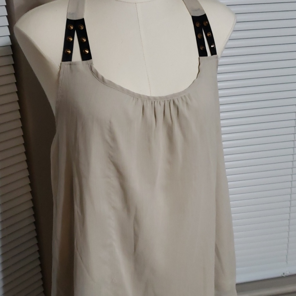 Charlotte Russe Razor Back Cami (Cream) Size L
